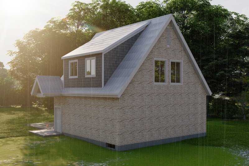 House Plan Design - Exterior - Rear Elevation for Cottage House Plan #1060-133 - 2 bed, 1.5 bath
