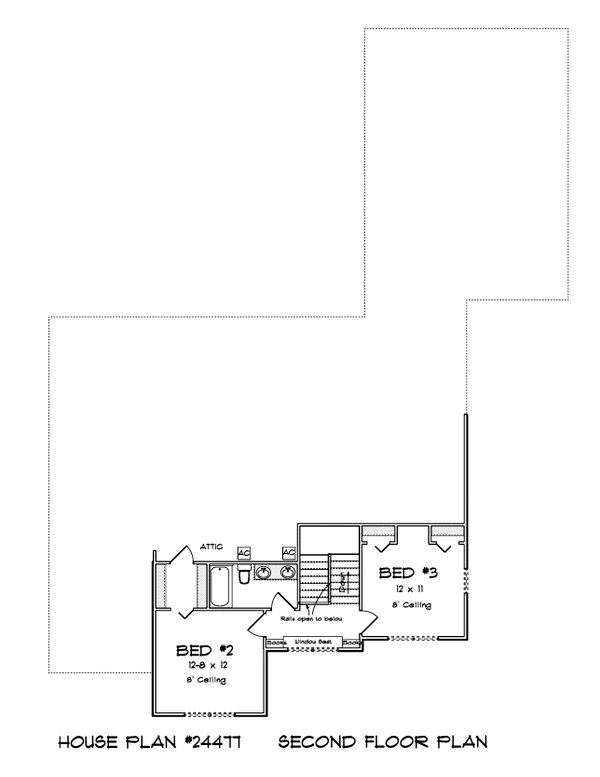 Farmhouse Floor Plan - Upper Floor Plan #513-2270