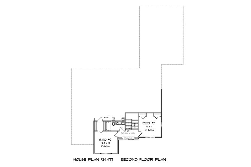House Blueprint - Floor Plan - Upper Floor 1 for Farmhouse House Plan #513-2270 - 4 bed, 3.5 bath