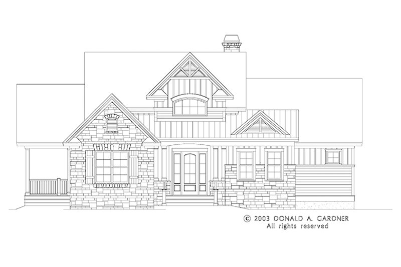 Architectural House Design - Exterior - Front Elevation 4 for Craftsman House Plan #929-945 - 4 bed, 4 bath
