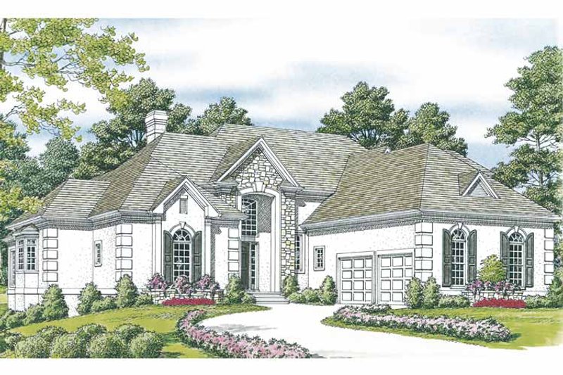 Home Plan - Exterior - Front Elevation 3 for Traditional House Plan #453-550 - 5 bed, 4.5 bath