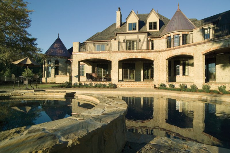 House Plan Design - Exterior - Rear Elevation 1 for European House Plan #453-609 - 7 bed, 7.5 bath