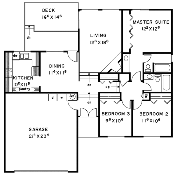 House Blueprint - Contemporary Floor Plan - Main Floor Plan #60-873