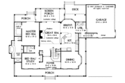 Country Style House Plan - 4 Beds 3 Baths 2298 Sq/Ft Plan #929-392 