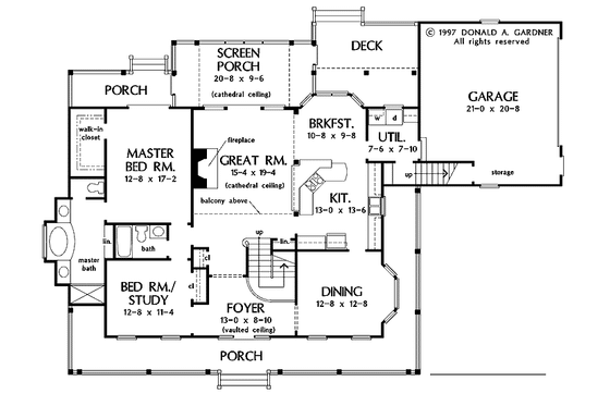 Floor Plan - Main Floor for Country House Plan #929-392 - 4 bed, 3 bath