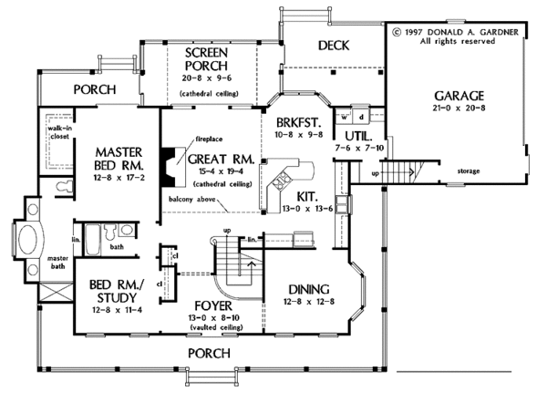 House Plan Design - Country Floor Plan - Main Floor Plan #929-392
