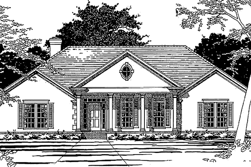 Architectural House Design - Classical Exterior - Front Elevation Plan #472-76