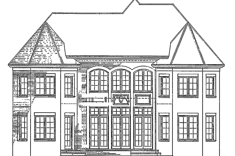 Dream House Plan - Exterior - Rear Elevation for Traditional House Plan #453-396 - 4 bed, 3.5 bath