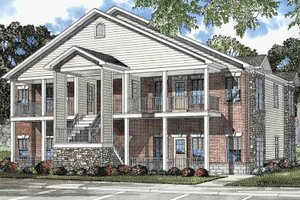 Exterior - Front Elevation 3 for Classical House Plan #17-3141 - 12 bed, 8 bath