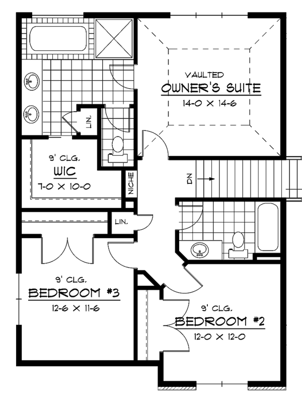 Home Plan - European Floor Plan - Upper Floor Plan #51-620