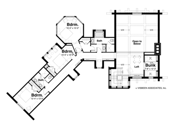 Architectural House Design - Log Floor Plan - Upper Floor Plan #928-258