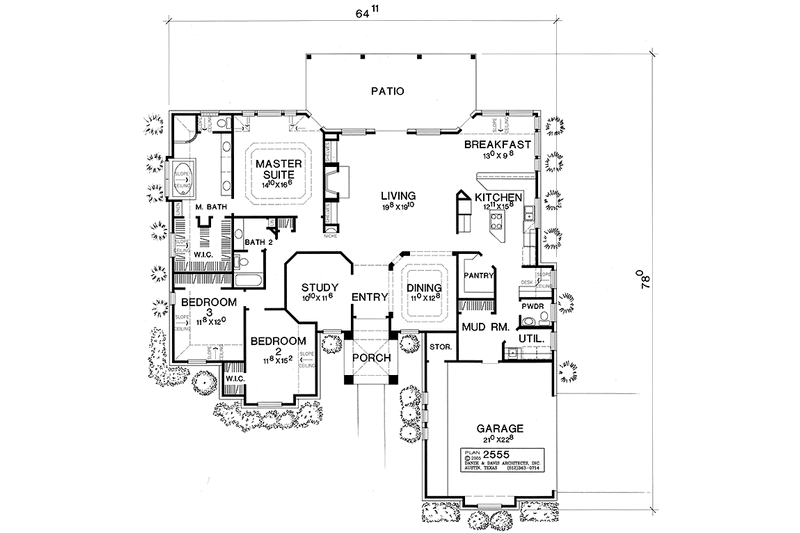 Home Plan - Floor Plan - Main Floor for European House Plan #472-354 - 3 bed, 2.5 bath