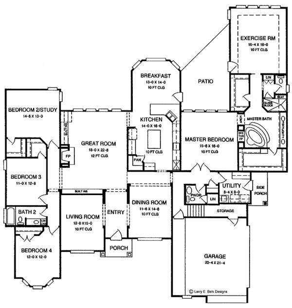 Architectural House Design - European Floor Plan - Main Floor Plan #952-52