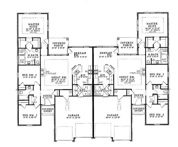 Architectural House Design - Ranch Floor Plan - Main Floor Plan #17-2786
