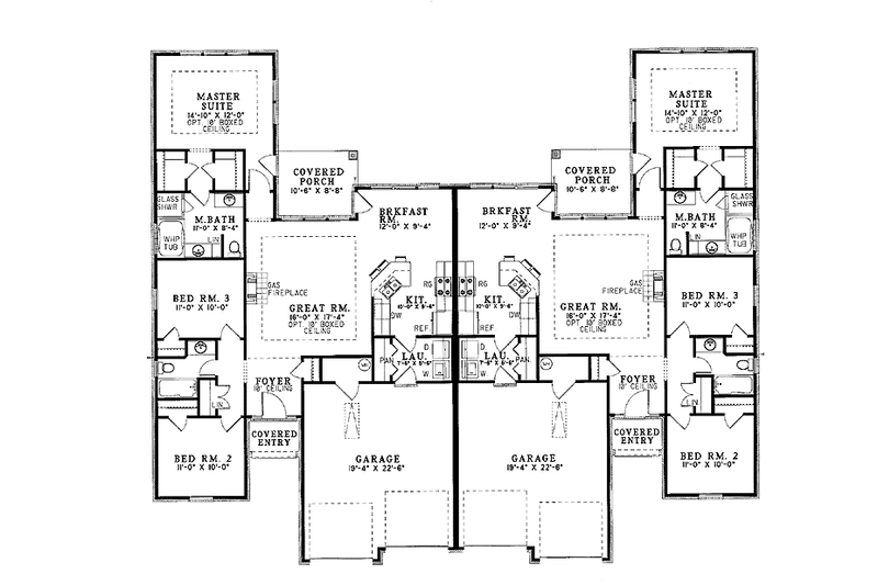 Dream House Plan - Floor Plan - Main Floor for Ranch House Plan #17-2786 - 6 bed, 4 bath