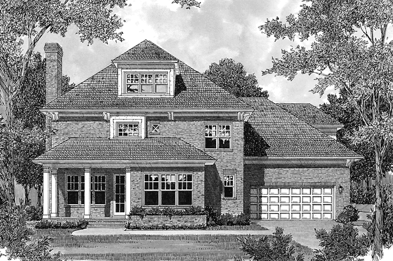 Dream House Plan - Exterior - Rear Elevation for Colonial House Plan #453-160 - 5 bed, 4 bath