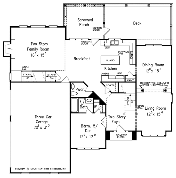 House Design - Classical Floor Plan - Main Floor Plan #927-367