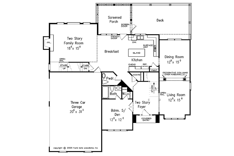 Home Plan - Floor Plan - Main Floor for Classical House Plan #927-367 - 5 bed, 4.5 bath