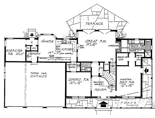 Country Floor Plan - Main Floor Plan #315-127