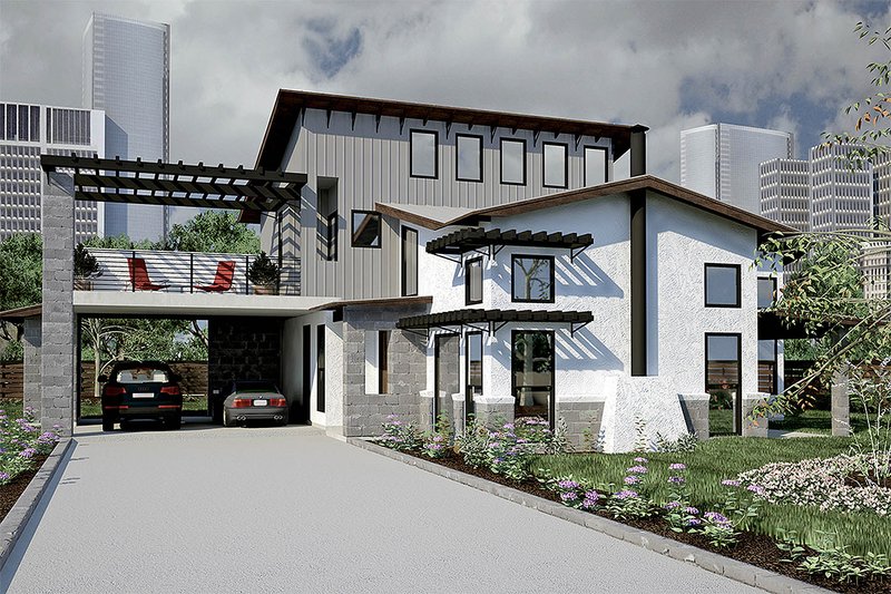 Architectural House Design - Modern Exterior - Front Elevation Plan #472-7