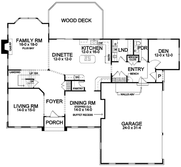 Home Plan - Classical Floor Plan - Main Floor Plan #328-439