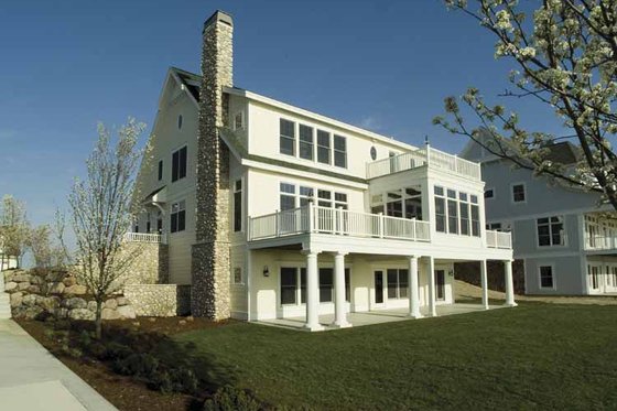 Exterior - Rear Elevation for Colonial House Plan #928-74 - 4 bed, 4 bath