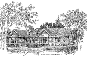Ranch Exterior - Front Elevation Plan #929-135