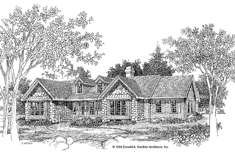 Home Plan - Ranch Exterior - Front Elevation Plan #929-135