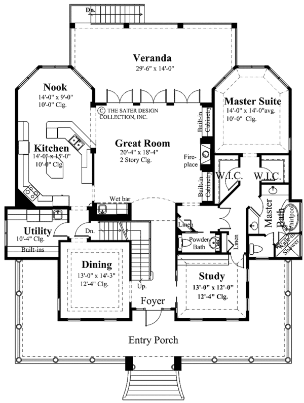 Mediterranean Floor Plan - Main Floor Plan #930-137