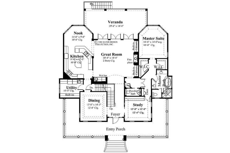 Architectural House Design - Floor Plan - Main Floor for Mediterranean House Plan #930-137 - 3 bed, 3.5 bath