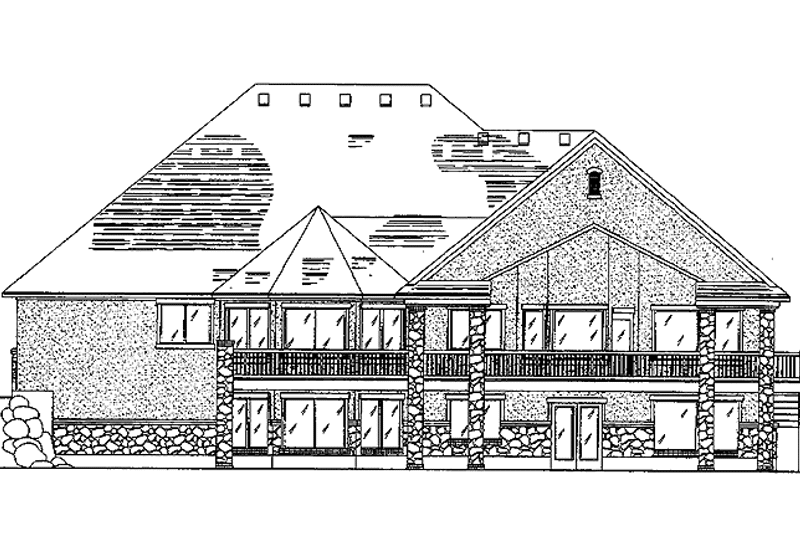 House Plan Design - Exterior - Rear Elevation for Country House Plan #945-47 - 3 bed, 2.5 bath