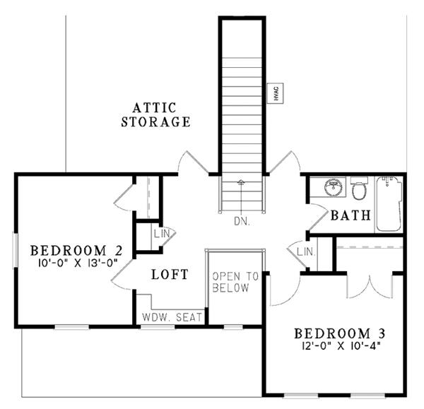 House Plan Design - Craftsman Floor Plan - Upper Floor Plan #17-2909