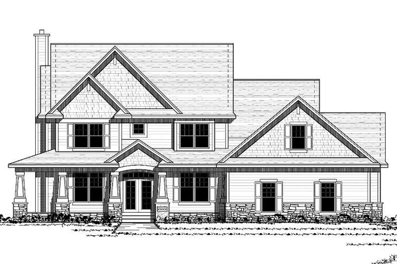 Architectural House Design - Exterior - Front Elevation 3 for Traditional House Plan #51-661 - 3 bed, 2.5 bath