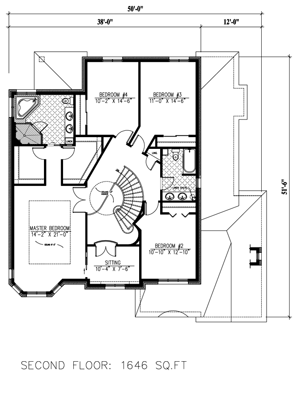 European Floor Plan - Upper Floor Plan #138-384