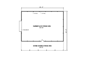 Floor Plan - Main Floor for Traditional House Plan #45-260, 0 bath