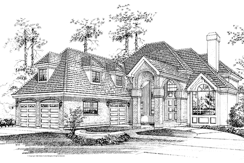 Dream House Plan - Traditional Exterior - Front Elevation Plan #47-1052