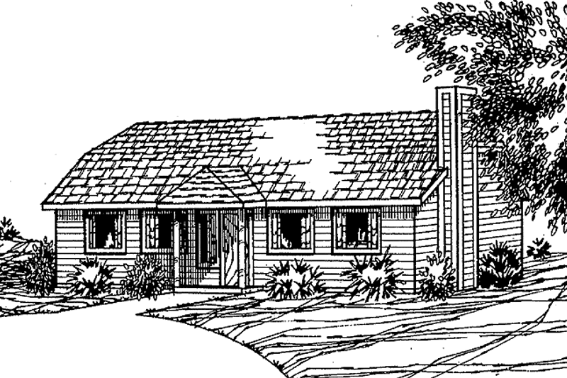 House Design - Ranch Exterior - Front Elevation Plan #60-671