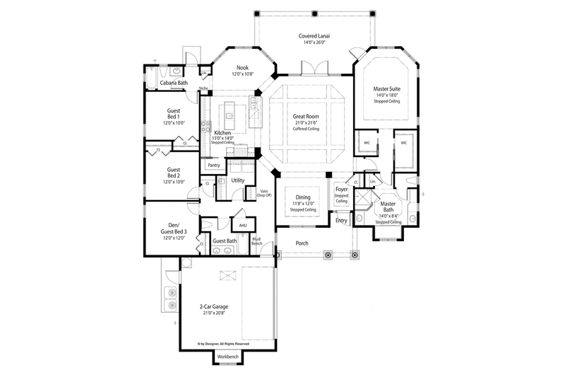 Home Plan - Floor Plan - Main Floor for Country House Plan #938-75 - 3 bed, 3 bath