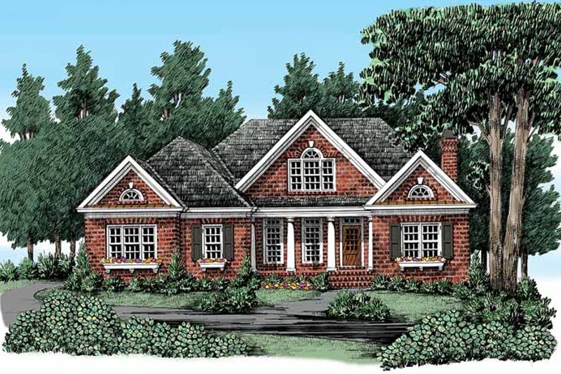 Dream House Plan - Traditional Exterior - Front Elevation Plan #927-328