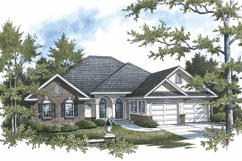 Home Plan - Exterior - Front Elevation 3 for European House Plan #14-272 - 3 bed, 2.5 bath