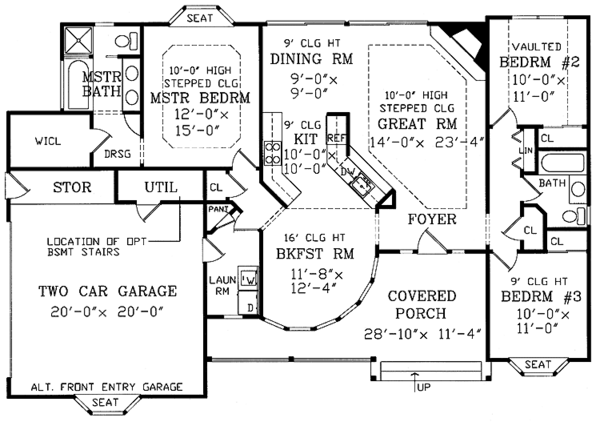Architectural House Design - Victorian Floor Plan - Main Floor Plan #314-196