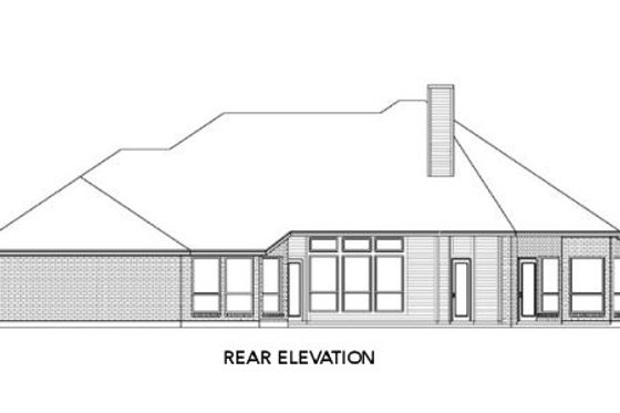 Exterior - Rear Elevation for Traditional House Plan #84-237 - 4 bed, 3 bath