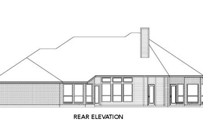 Home Plan - Exterior - Rear Elevation for Traditional House Plan #84-237 - 4 bed, 3 bath