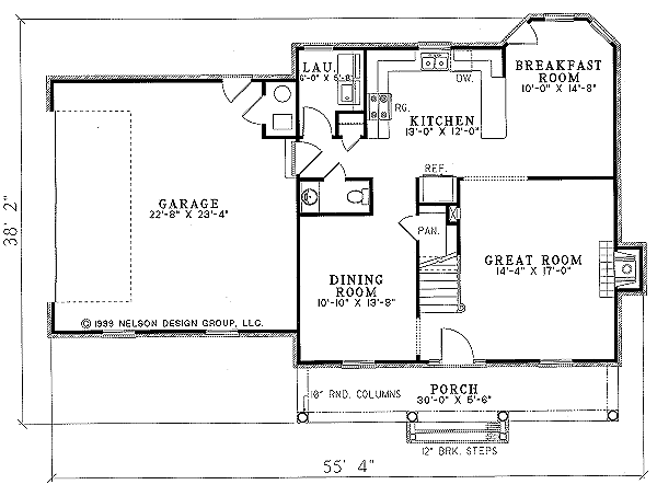 Dream House Plan - Farmhouse Floor Plan - Main Floor Plan #17-234
