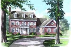 Colonial Exterior - Front Elevation Plan #137-209