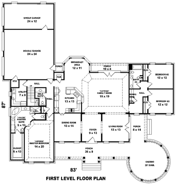 Southern Floor Plan - Main Floor Plan #81-1303
