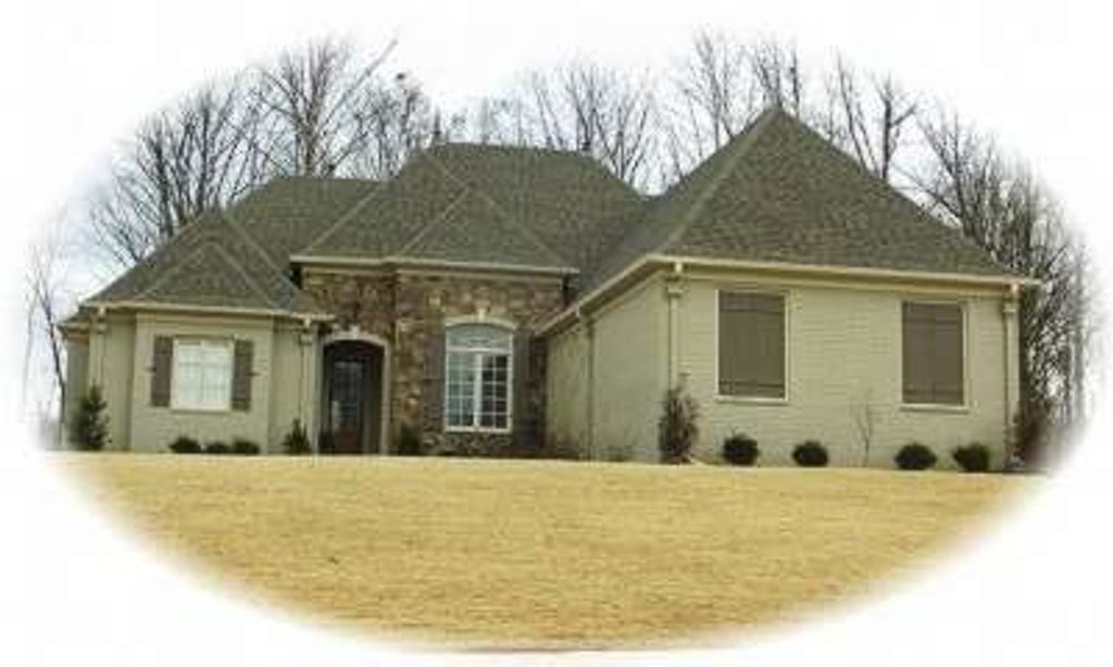 Exterior - Front Elevation 2 for European House Plan #81-1165 - 3 bed, 3 bath
