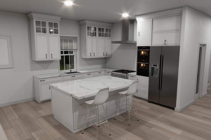 Architectural House Design - Interior - Kitchen for Farmhouse House Plan #1112-11 - 4 bed, 3.5 bath