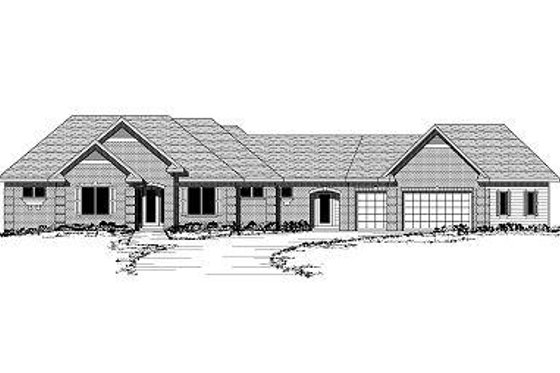 Exterior - Other Elevation for Colonial House Plan #51-325 - 4 bed, 4.5 bath