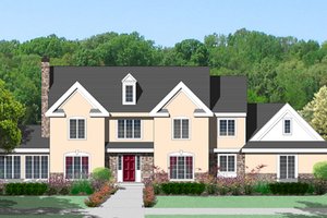 Country Exterior - Front Elevation Plan #1053-88